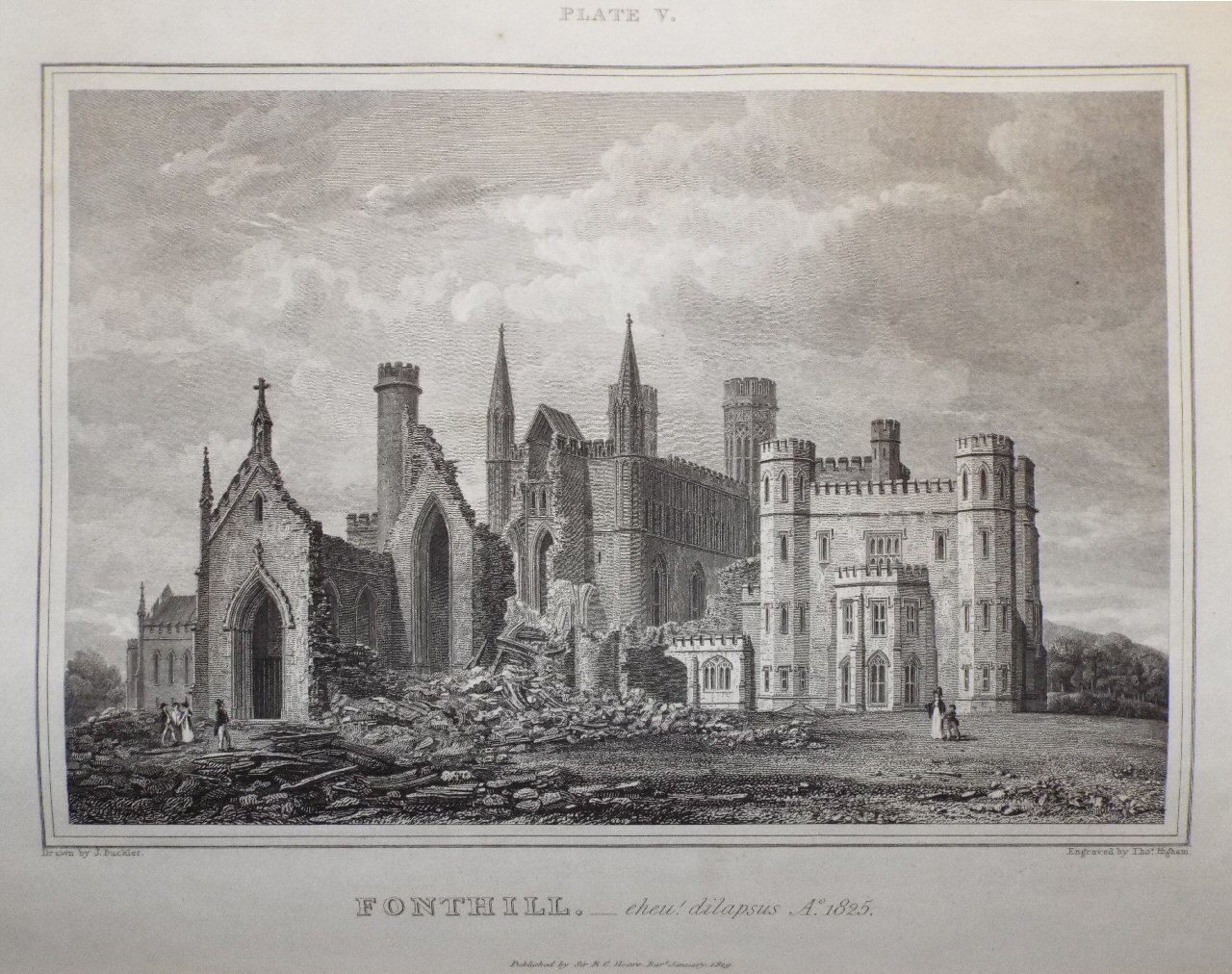 Print - Fonthill. - eheu! dilapsus Ao 1825.